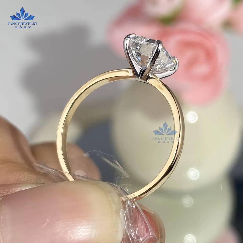 IGI Certified Real Gold Lab Grown 10k 14k 18k Diamond Rings Solid AU750 Wedding Engagement Set for Women