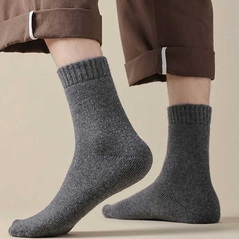 2024 New Winter Super Thicker Warm Socks Wool Male Men Women Socks Solid Socks Merino Wool Socks Against Cold Snow Terry SocksT251209