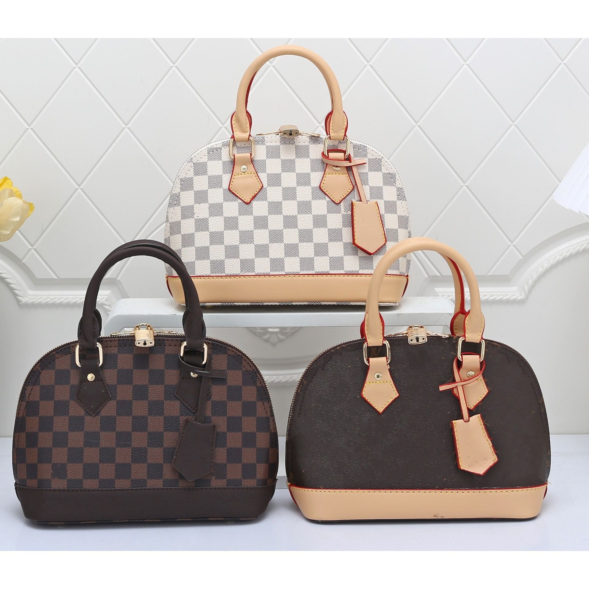 2026Designer bag shoulder bag crossbody bag luxury bag tote bag designer fashionable black embossed cowhide leather dark flower armpit bag