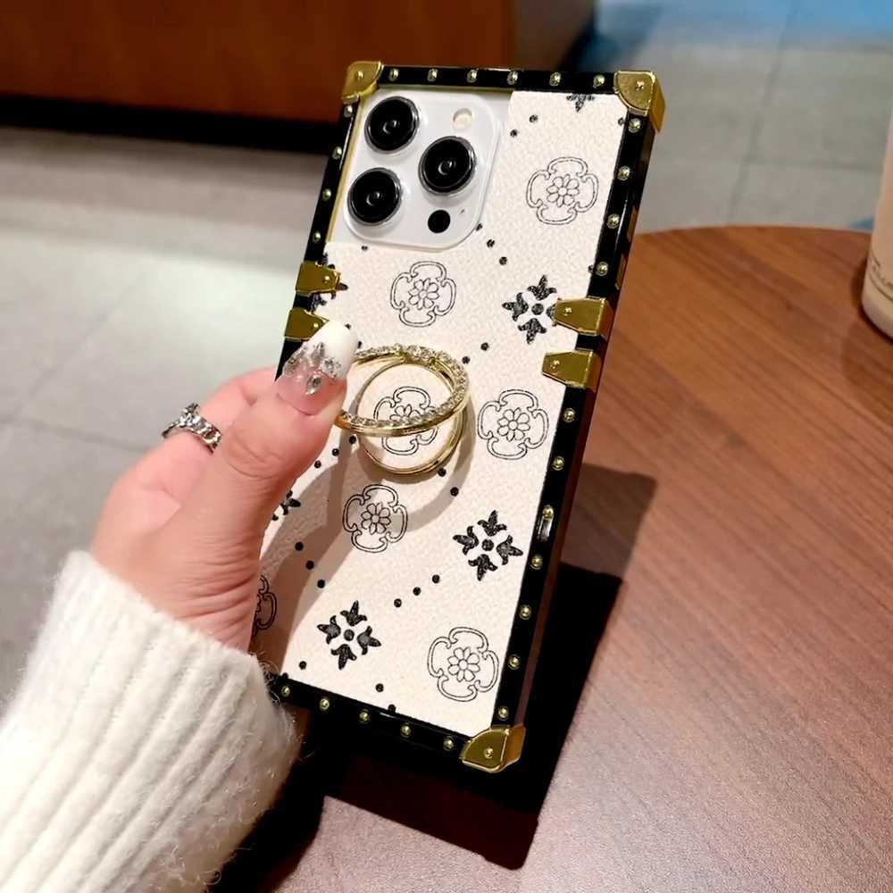 Retro Wen Phone Case Luxury Flower Pattern Soft Leather Cover for iPhone 17 pro Max 17 Air 15 16 pro Max 16E 11 12 13 14 plus C251209