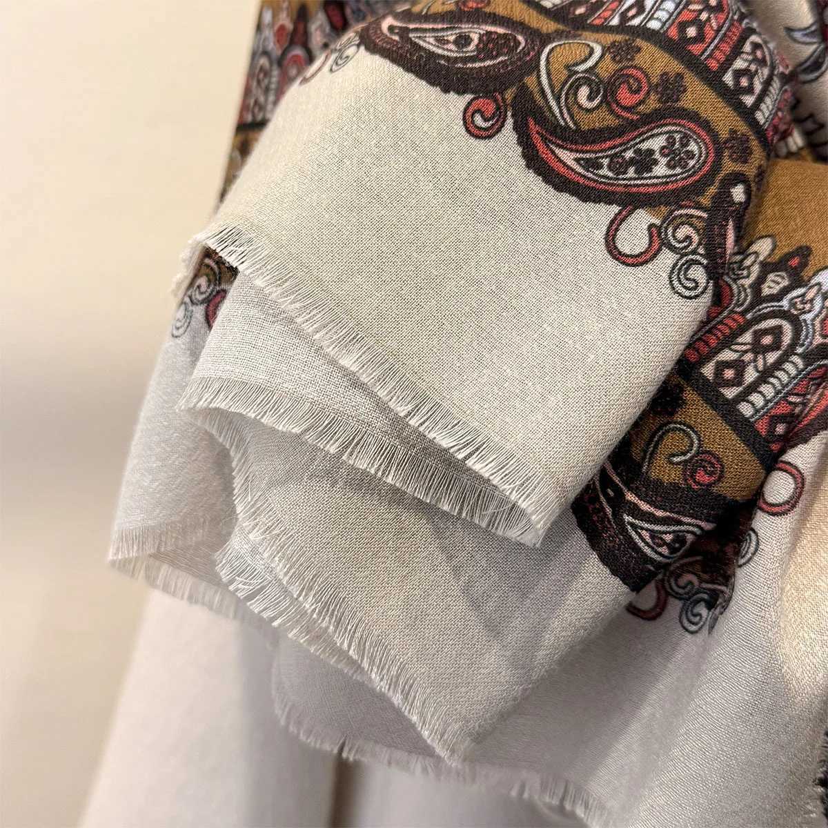 Luxury Autumn Winter Versatile Cashew Cotton Linen Large Square Scarf For Women Luxury Style Outerwear Decoration Windproof Shawl New Y251208