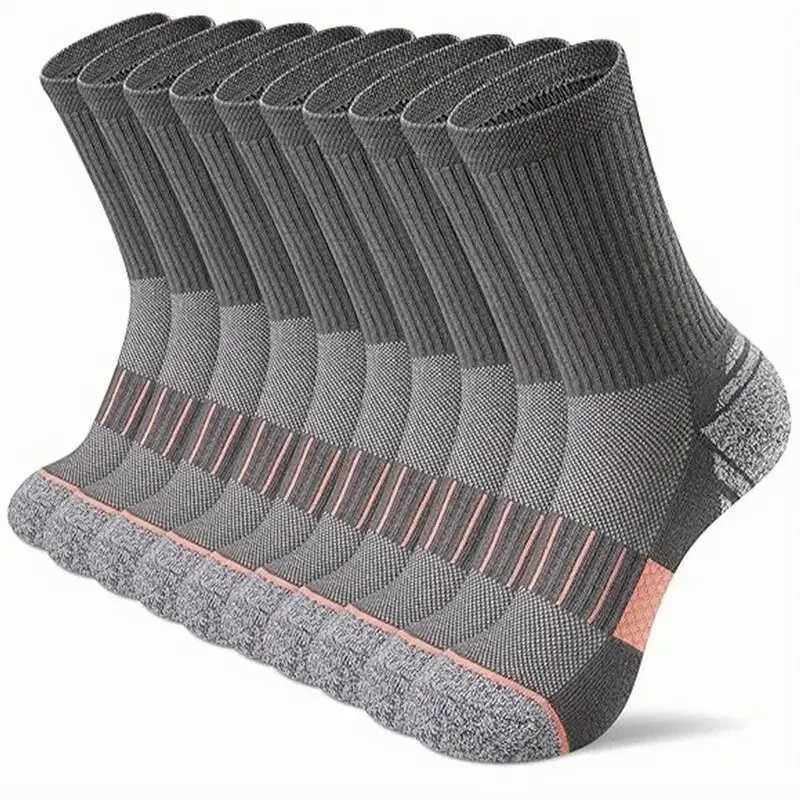 5 Pairs Unisex Sweat Absorbing Breathable Running Socks Arch Support Cushioning Suitable Outdoor Wear All Season Sports SocksT251209
