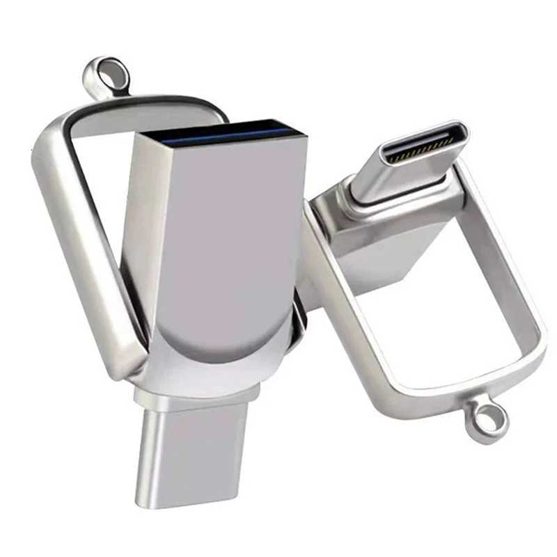 MINI TYPE C 2in1 USB flash drive 128GB 64GB 32GB metal High speed Pen drive smart phone Car TV USB stick 4GB 8GB gift C251209