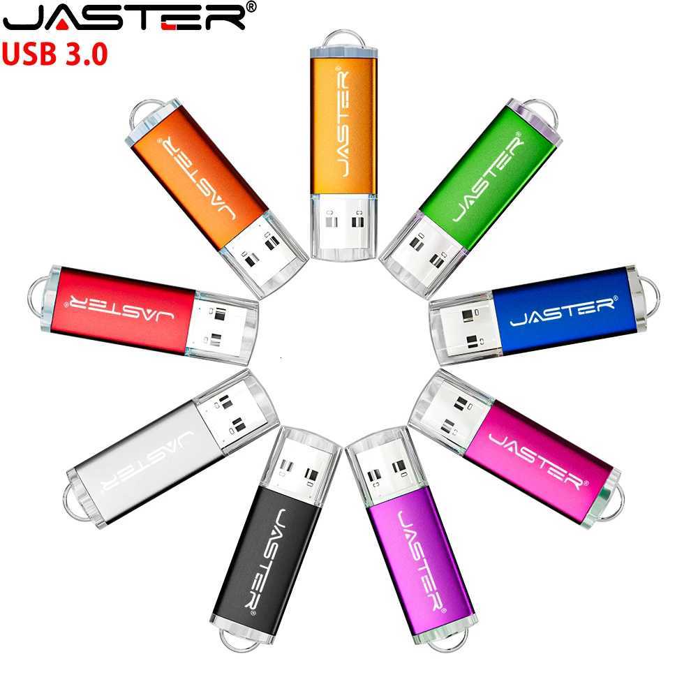 JASTER USB30 Business Gift USB 30 Flash Drive 128GB High Speed Memory Stick 64GB Real Capacity Pen Drive 32GB Plastic U Disk C251209