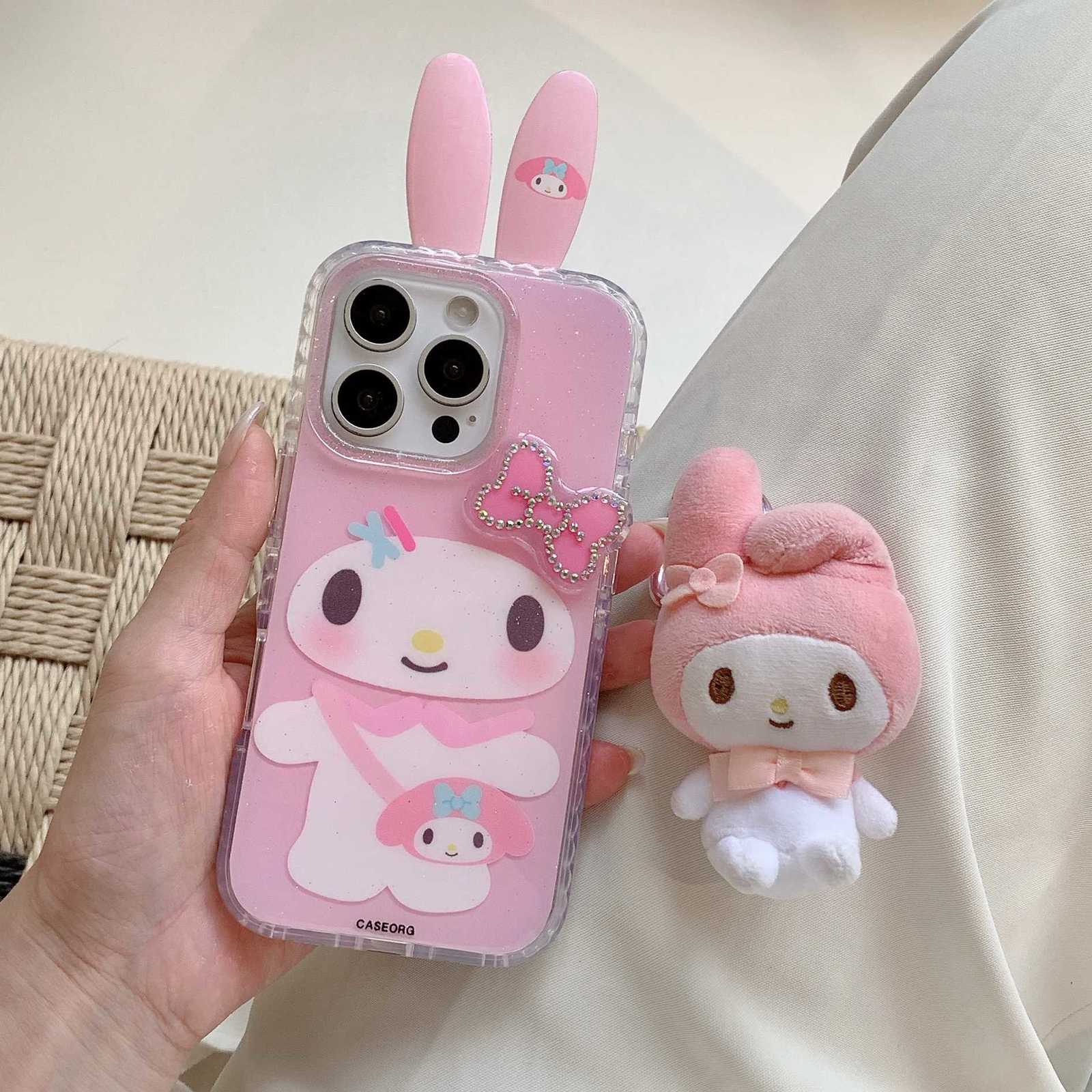 er Cute Rabbit Ears Phone Case for iPhone 14 15 16 17 Pro Max - Birthday Gift Melody Design Latest Item C251209