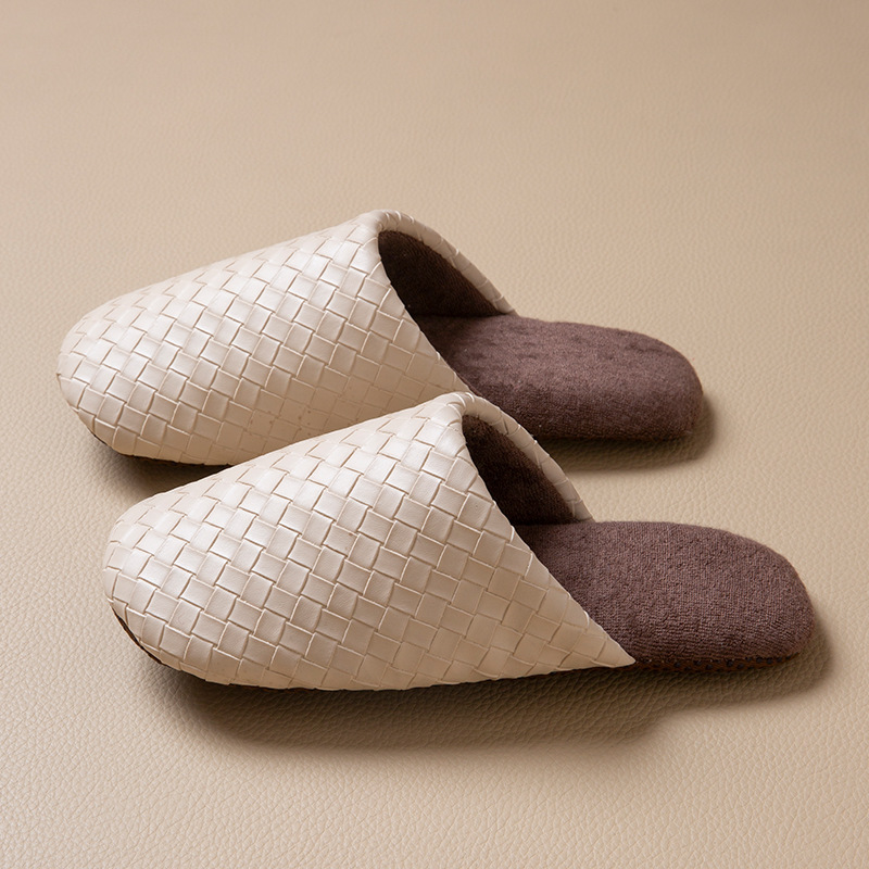 Free shipping for women's winter 2025 new style warm fleece indoor home floor soft-soled anti-slip cotton slippers