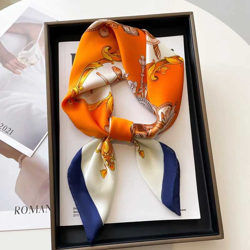 Luxury Luxury Twill Square Silk Scarf for Women Design Stoles Hijab Colorful Print Wraps Lady Headband Shawl Bandana 2025 New Foulard Y251208