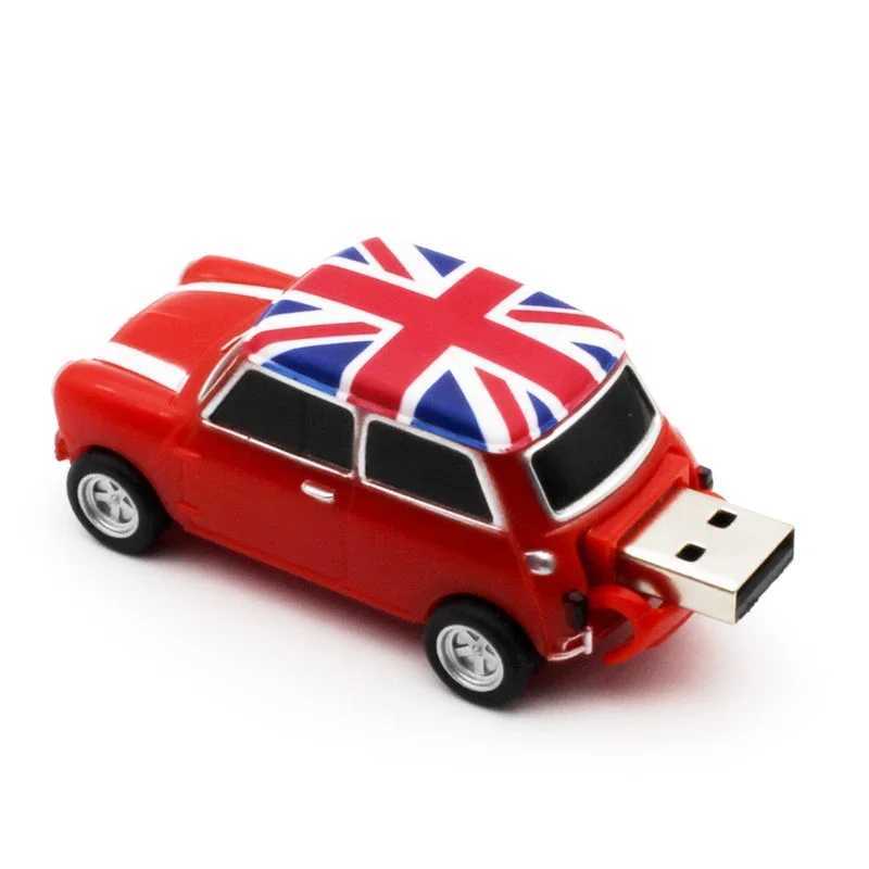 British Car Model USB Flash Drive 128GB Business Gifts Pen Drive 64GB Black Red Memory Stick High Speed Pendrive 32GB C251209