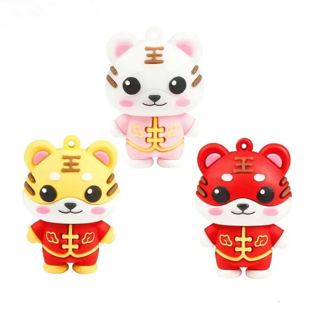 Cute Cartoon USB Flash Drive 64GB Cartoon Pen Drive 32GB Red Keyless Chain Memory Stick 16GB Storage Dev White Pendrive C251209