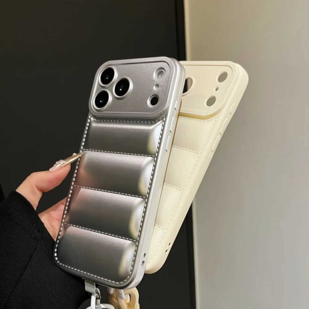 luxury Fashion Lanyard Crossbody Case for iPhone 17 16 15 Pro Max 14 Plus 13 12 11 Air X Xr Xs Long Strap Solid Color Cover C251209