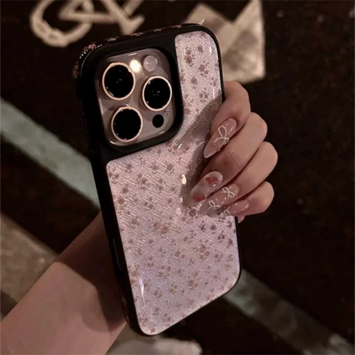 Fl Sn Small Floral Design Suitable For Iphone 16 Pro Max Phone Case 15 14 13 Pro Anti Drop Adhesive All Inclusive Pro C251209