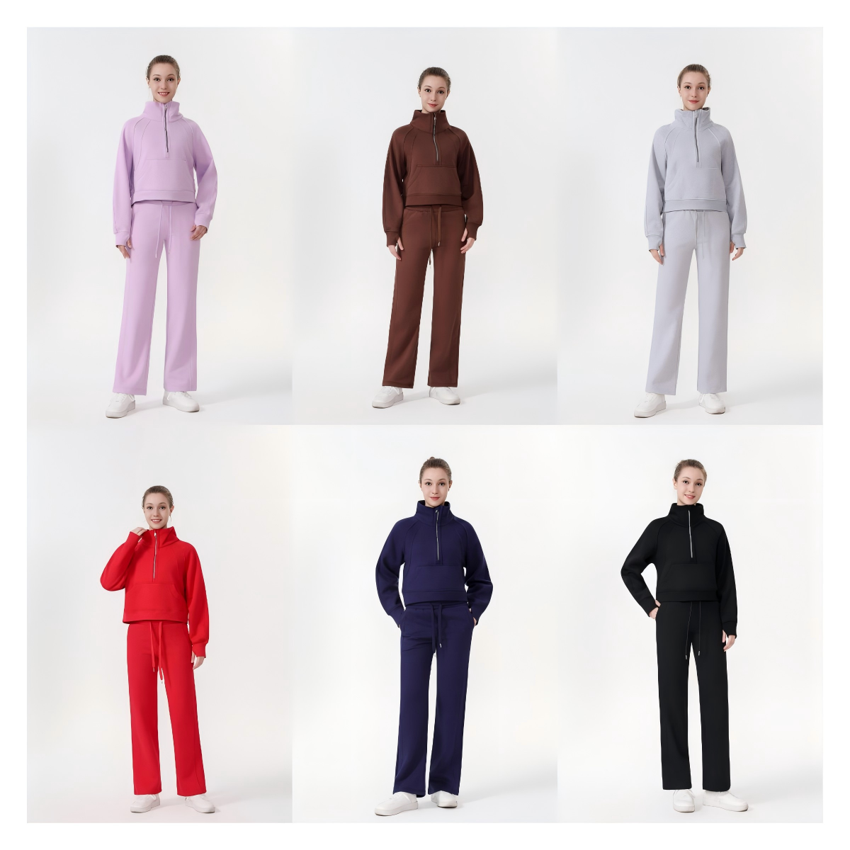 Mens Hoodies Sweatshirts Half Zip Hoodie Womens Yoga Suit Designer Hooded Sweatshirt Ladies Gym Sportswear Sweatpants Outdoor Sports Classic fashion gym set