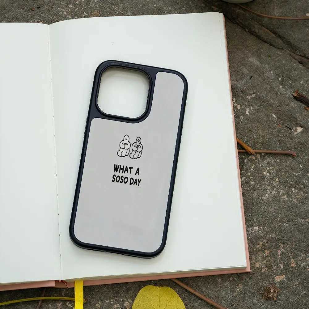 Black Graffiti Phone Case For IPhone17 16 15 14 13 12Plus Pro Max Case Advanced Carbon Fiber Black Frame Acrylic Case C251209