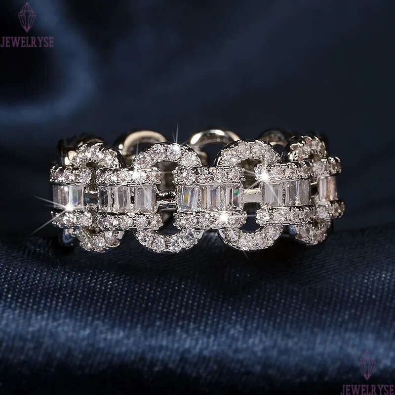 luxury geometry designer shining crystal love band rings for women hollow charm engagement moissanite bling diamond ring jewelry nice gift