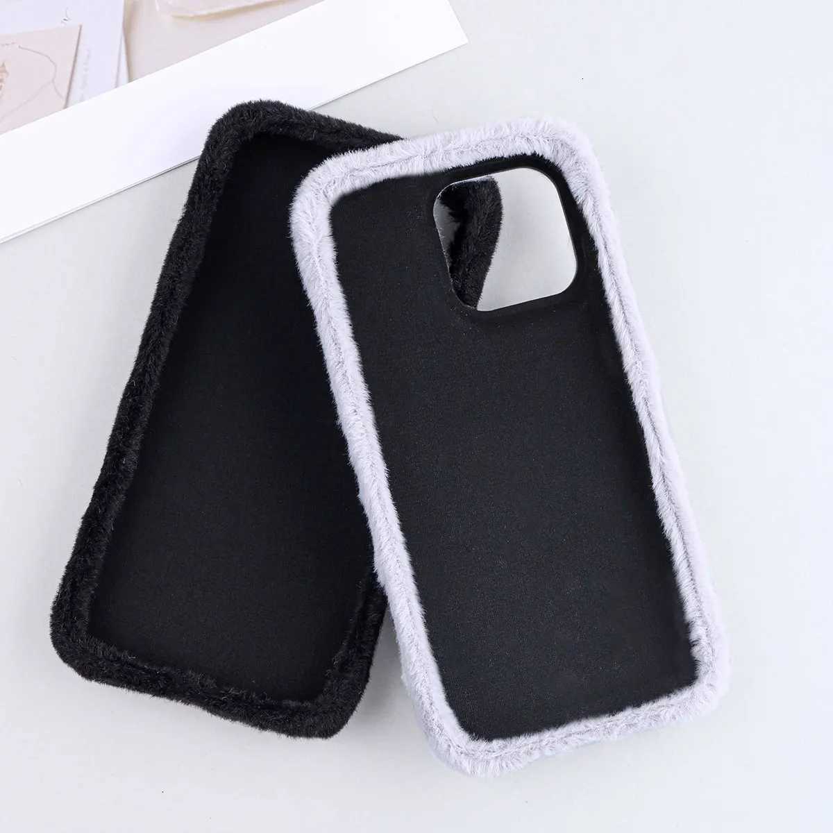 Fashionable jade fox velvet Suitable for iphone111213141516Pro Max simple and generous single case Protective Cover C251209