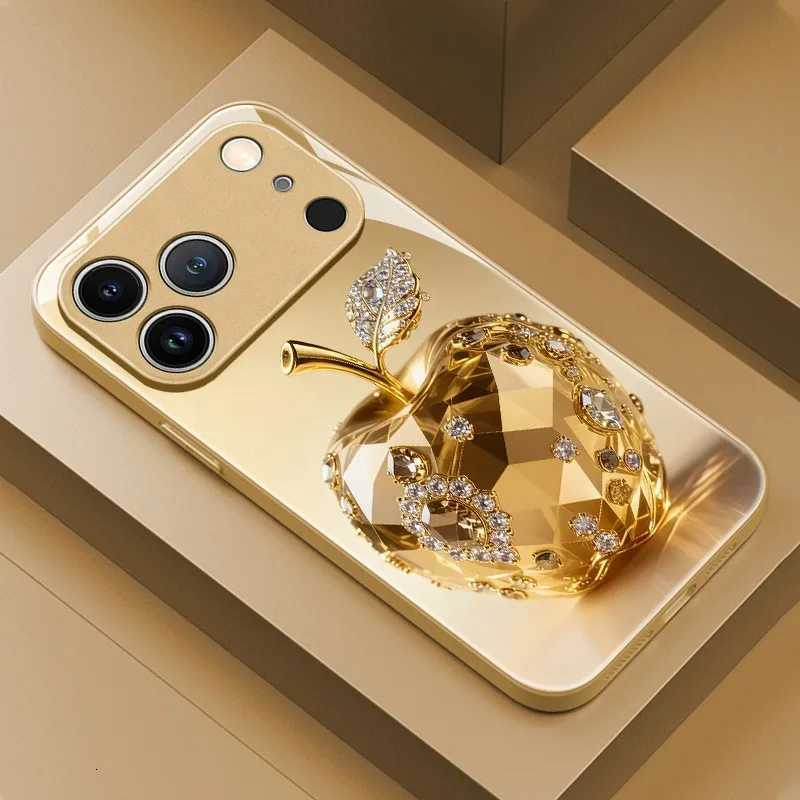 Luxury Jewel For Pattern Gold Metallic Paint Phone Case For iPhone 17 16 15 14 13 12 11 Pro Max Plus 17Air 16E Cover C251209