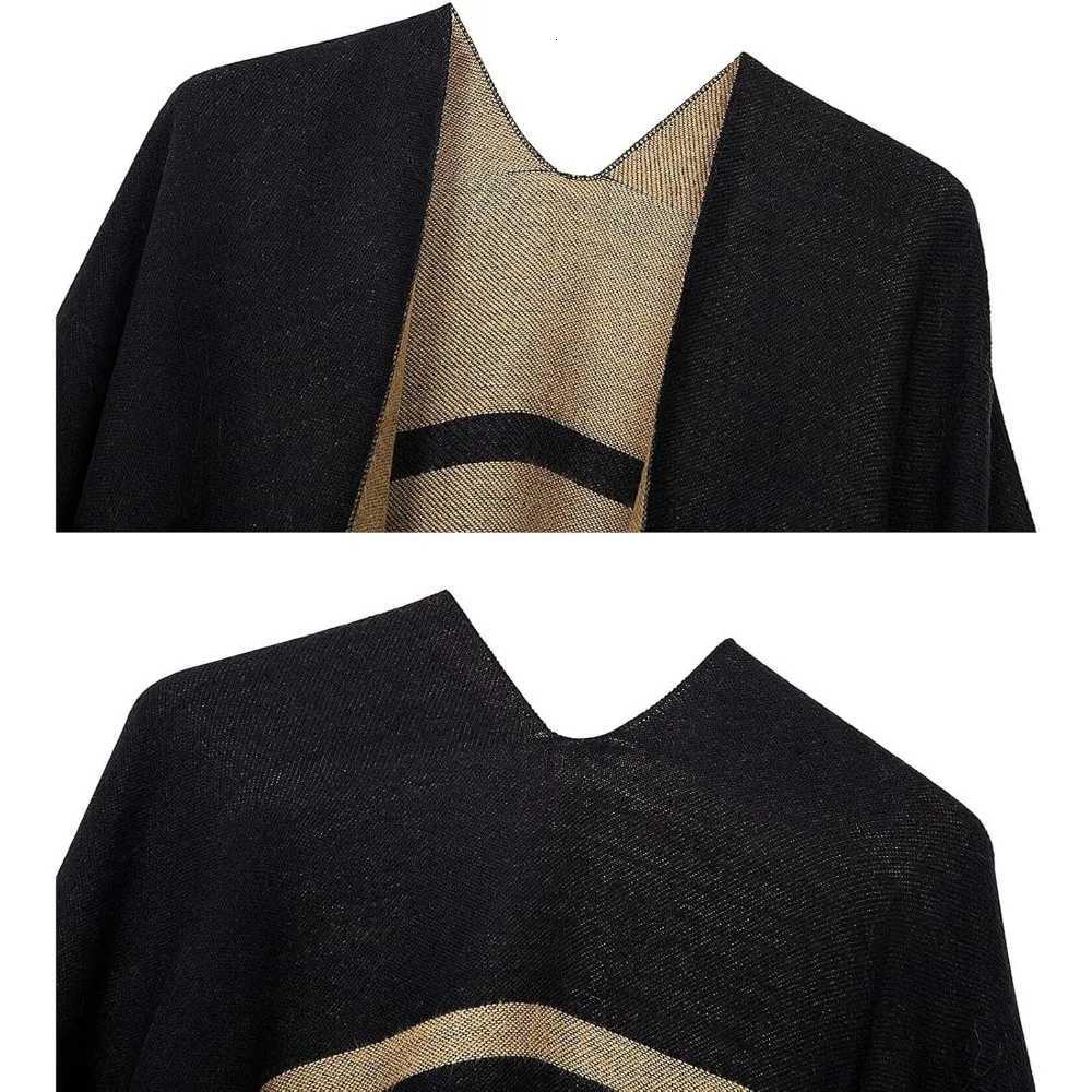 Luxury Womens shawl front open cape oversized sweater autumn and winter casual open cape Y251208