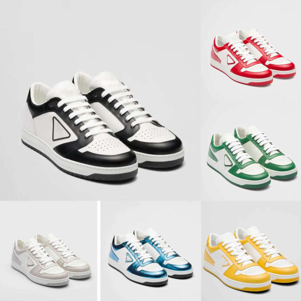 black leather Man classic comfortable Skate board Designer shoe Mens Sneakers Luxury Prax 01 trainer dress running sport office formal Walking Skate outdoor Shoes