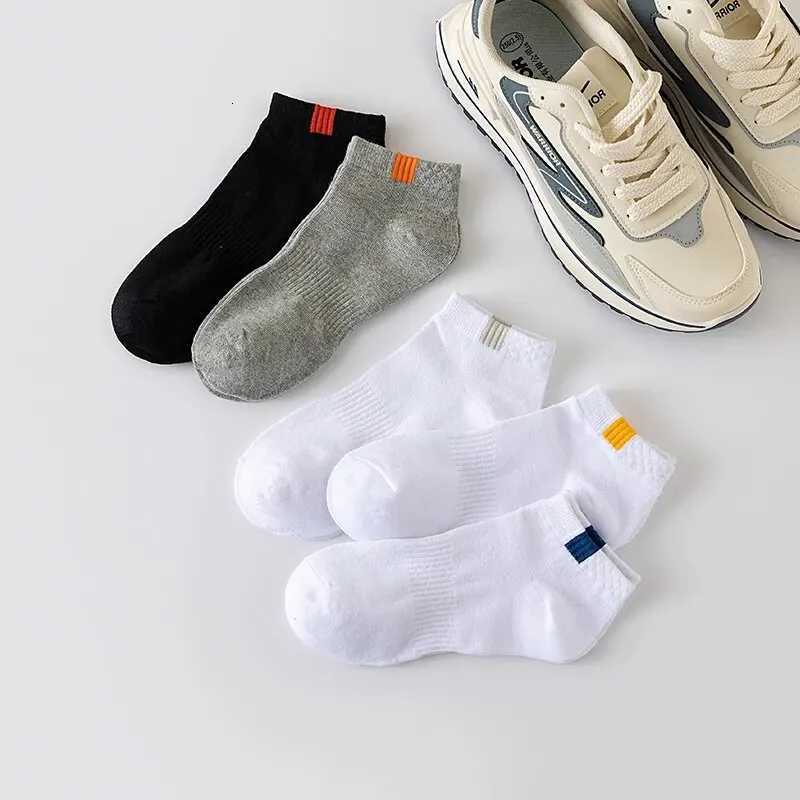 5 Pairs Fashionable Cloth Standard Boat Socks Spring And Summer Thin Style Mens Solid Color Socks Casual Sports SocksT251209