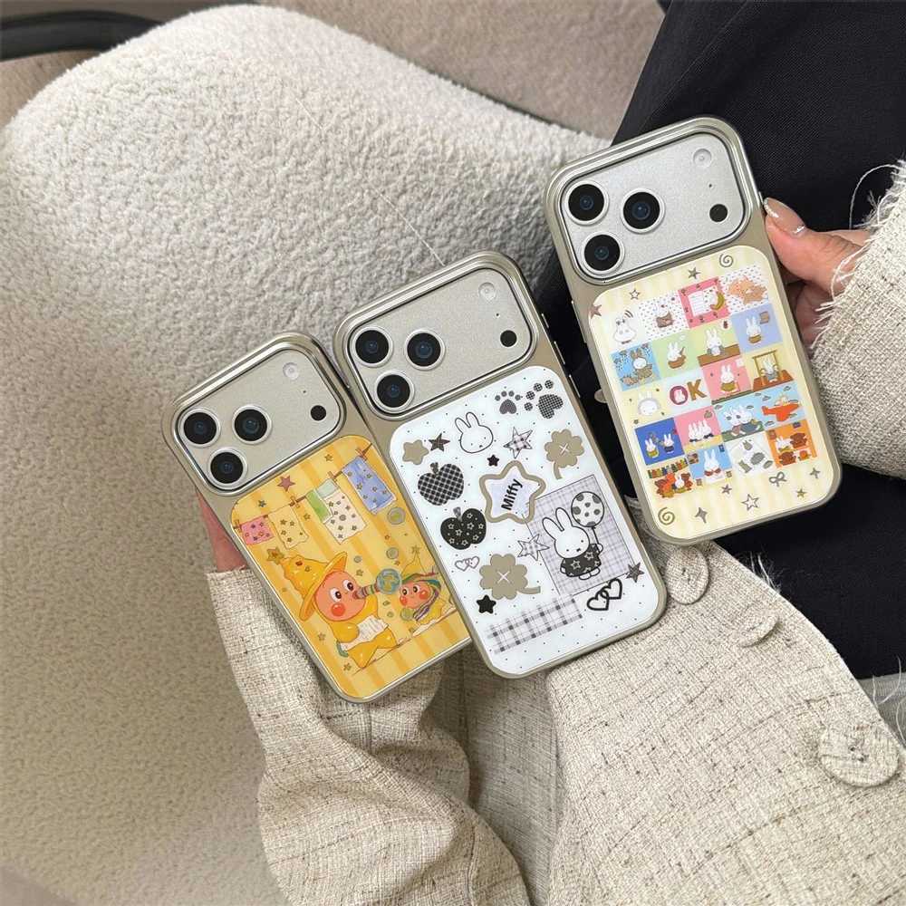 Simple polka dot rabbit stripe star mobile phone case for iPhone 17 16 Pro 15 Pro Max 14 17 Pro cover fashion cartoon cute Funda C251209