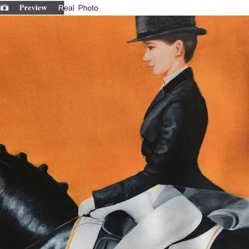 ic Modern Orange Horse Racing Canvas Print Painting Poster Cool Wall Art Pictures for Entryway Large Size He Decor H251208