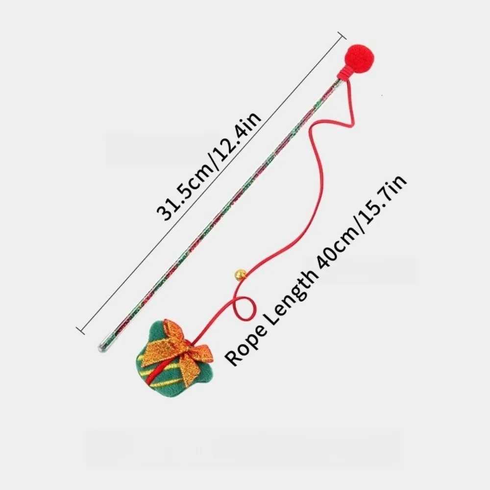 Cat Toys Cats Teasing Sticks Christmas Cute Cat Stick Santa Claus Elk Pet Toys Enjoy Yourself Soothing Cat Supplies Christmas M251209