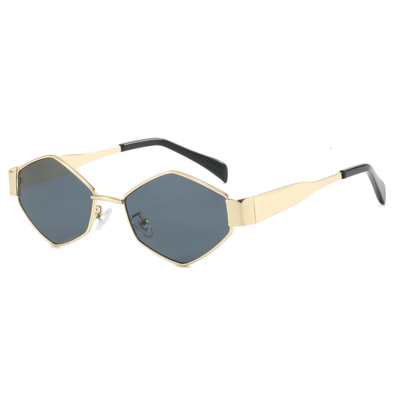 Cool Fashion Special-shaped Mirror UV400 2025 New Polygon Sunglasses Lens Metal Fashion For Men And Women