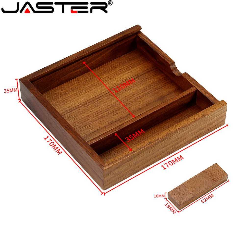 JASTER Wooden Photo Album Box USB 20 Flash Drives 128GB cust Memory Stick 64GB Wedding Gift Pen Drive 32GB C251209