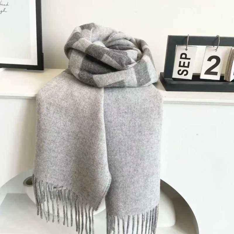 Luxury New cashmere scarf letter scarf autumn and winter Nordic style woven gift tassel five color scarf shawl Y251208