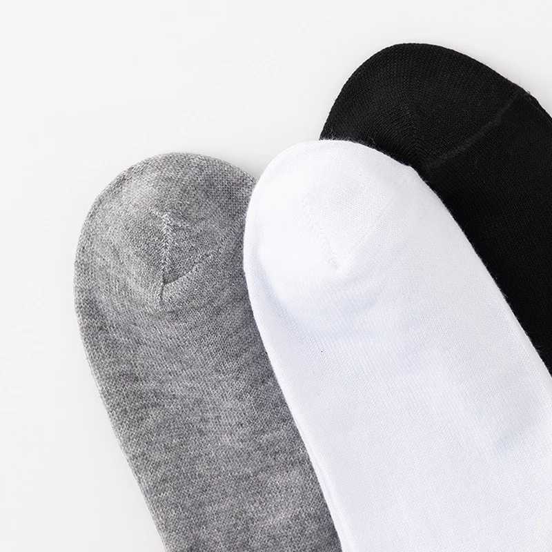 3 Pairs/Lot Mens Socks Black White Business Casual Simple Versatile Solid Color Breathable Cotton Sports Mesh Short SocksT251209