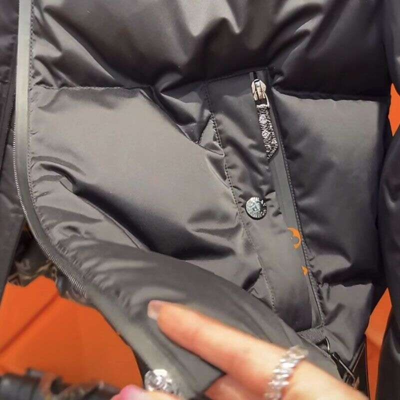 Winter Trend High-End Design Men's Stand Collar Jacket 90% White Duck Down Short Warm Coat