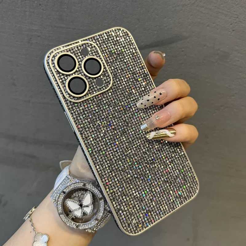 Luxury Jewelled Glitter Phone Case For iPhone 11 12 13 14 15 Pro Max Plus Electroplated Bumper Clear Shockproof Cover C251209