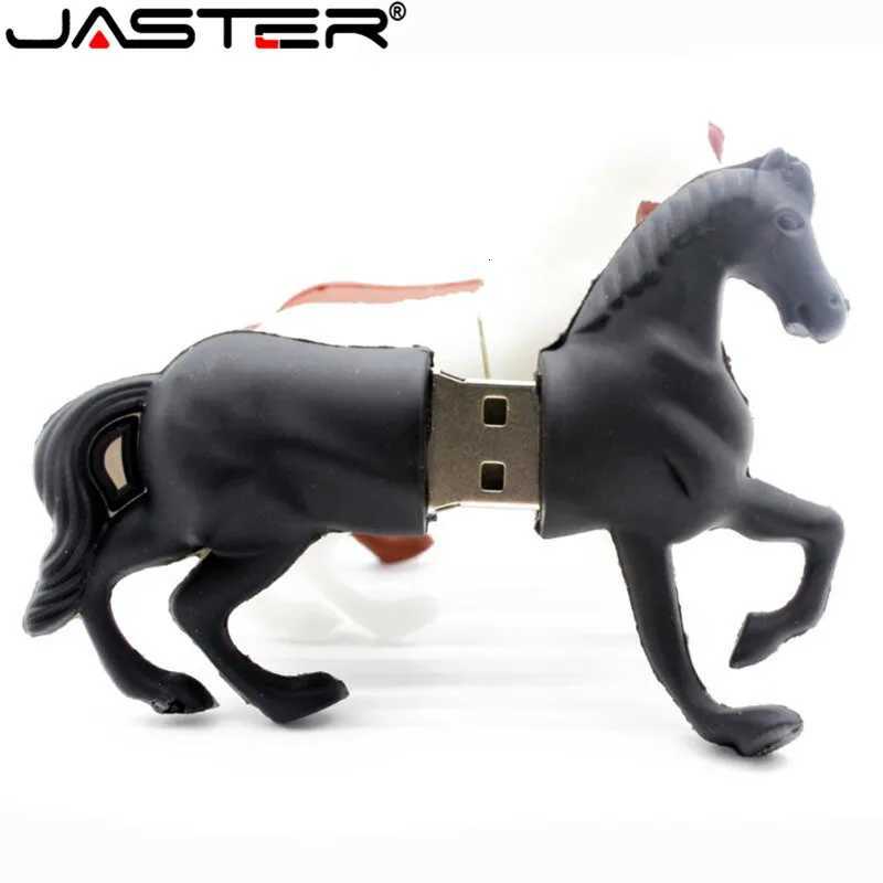 JASTER White horse style usb flash drive pretty cartoon pendrives 8gb 32gb 64gb cute memory stick 4gb 16gb pendriver gift C251209