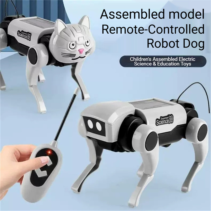 Rc Robot Dog Remote Control Mechanical Toy Science Teaching DIY Assembling Model Electric Set Toys for Boys Kids Gifts