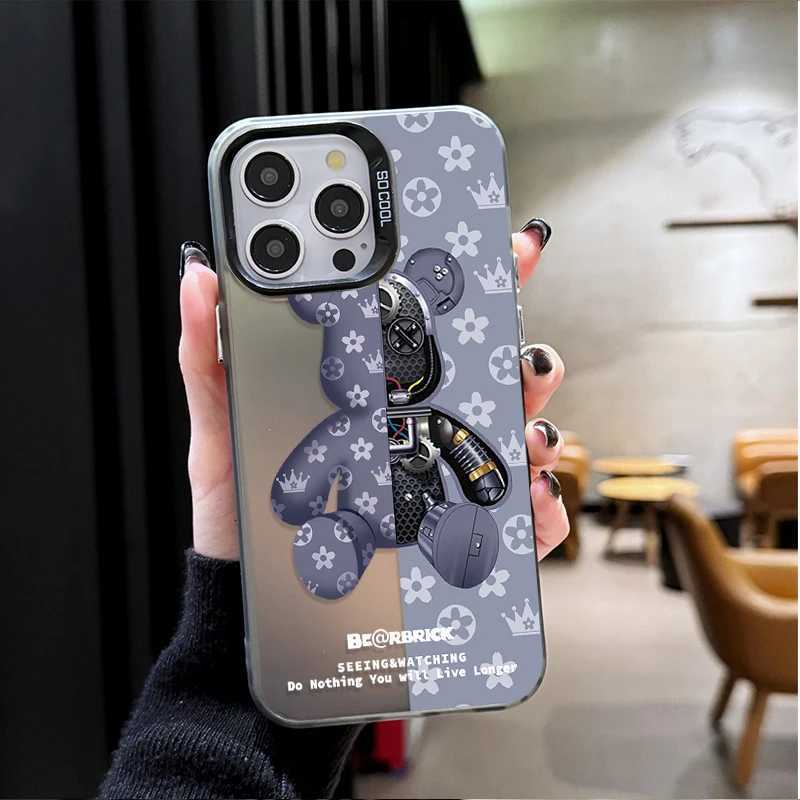 luxury Robot Bear Cool Design PC Hard Phone Case for iPhone 17 Air 16 15 11 12 14 13 Pro Max XS X XR Plus 8 7 SE 2020 Shockproof Cover C251209