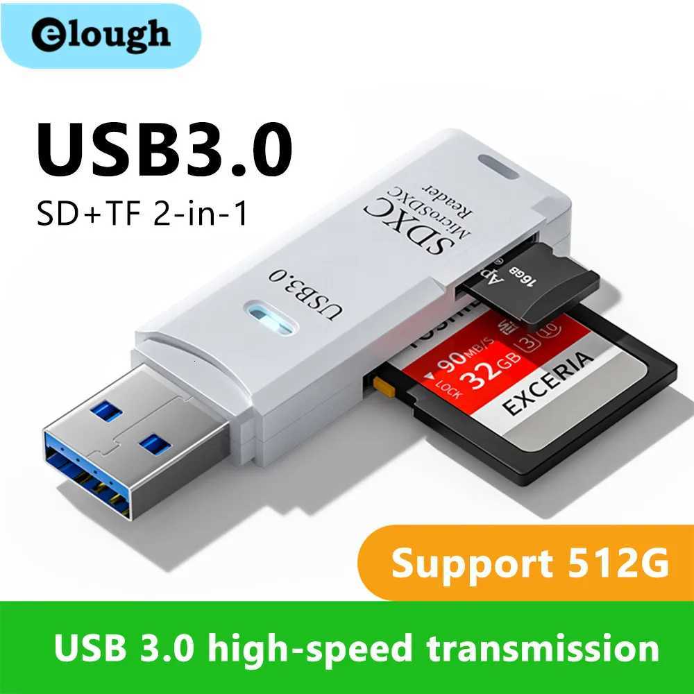 2 in 1 USB 30 Card Reader Micro TF sd card Reader usb adapter High Speed Cardreader TF Memory card For PC Laptop Accessories C251209