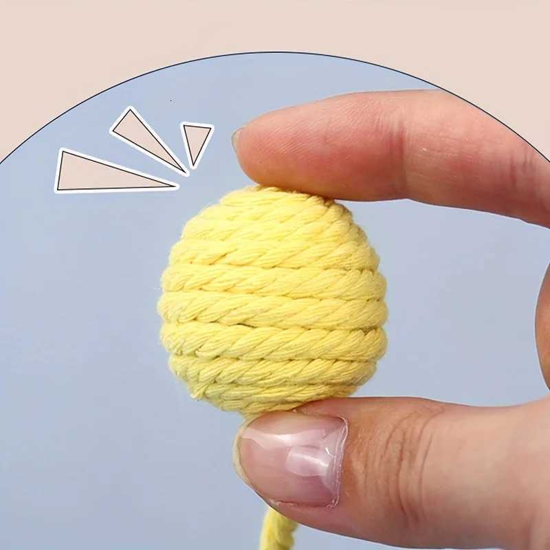 4Pcs/set Colorful Cotton Rope Ball Cat Toys Interactive Pet Toy for Cats Kittens M251209