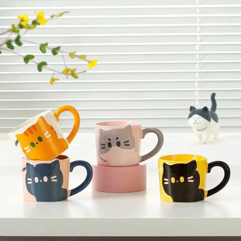 1PC Cute Ceramic Cat g Household Drinking Cup Coffee Cat Cup Souvenir Household Goods Gifts Decorative Accessories H251209