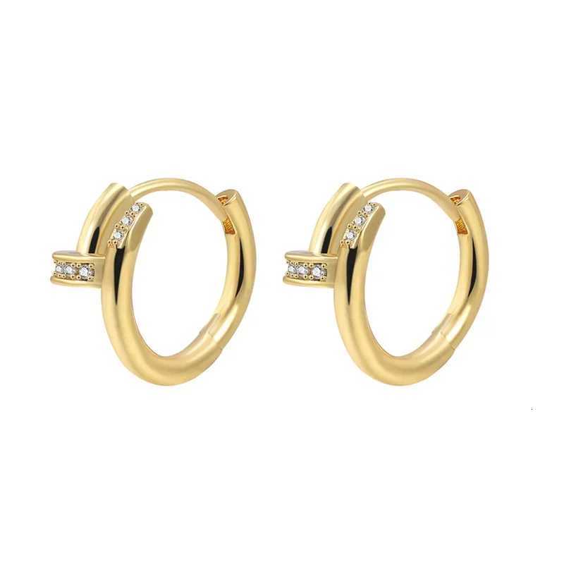 Luxury Cubic Zircon Sparkling Hoop for Women Girls Trend Gold Silver Color Y2K Ear Piercing Earrings Jewelry Gifts K251209 H260129