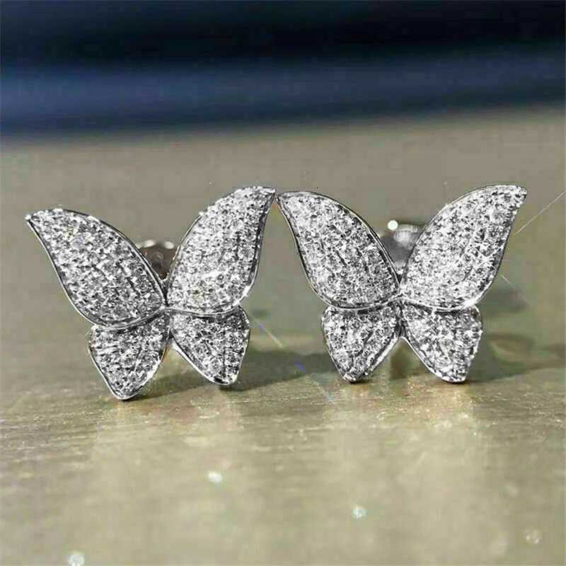 Huitan Fancy Cubic Zirconia Stud Earrings Women Delicate Design Fashion Versatile Ear Jewelry Luxury Wedding Party Accessories K251209 H260129