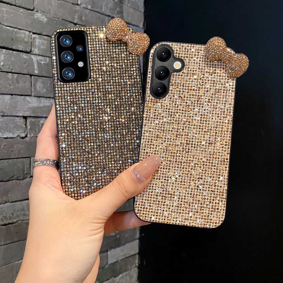Luxury Shiny 3D Diamond Bowknot Bling Phone Case For Galaxy A14 A15 A16 A35 A36 S25 S24 S23 S22 Plus FE tra Soft Shell C251209