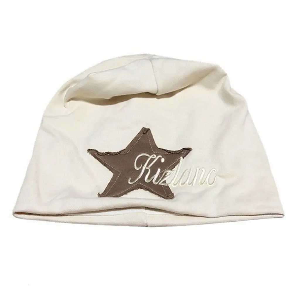Luxury College Style Ear Protection Y2k Autumn and Winter Star Sticker Women Warm Cap Beanie Hat Letter Hat Korean Style Caps Y251209