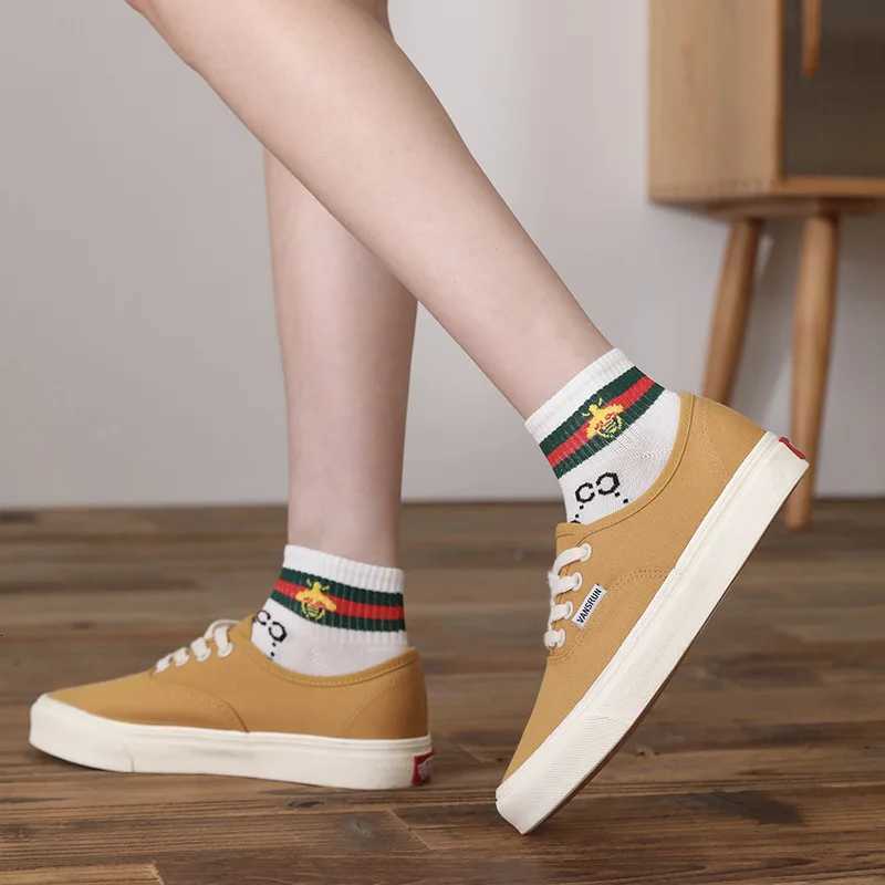 5 Pairs Spring and Fall New Womens Socks Casual Word Mother-daughter Boat Socks Preppy Womens SocksT251209