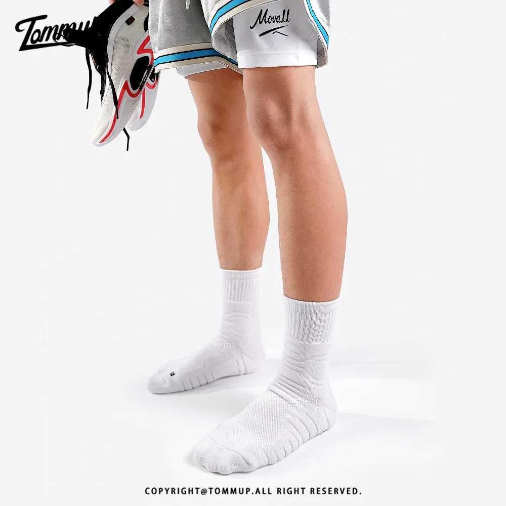 Man Sports Socks for Men Cotton High Quality Football Basketball Socks Solid Color Towel Bottom Thick Running Cycling Socks MaleT251209