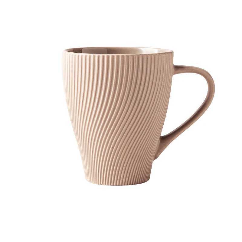 MeyJig Ceramic Coffee g Milk Latte Porcelain Waves Cup Household Drinkware 350ml H251209