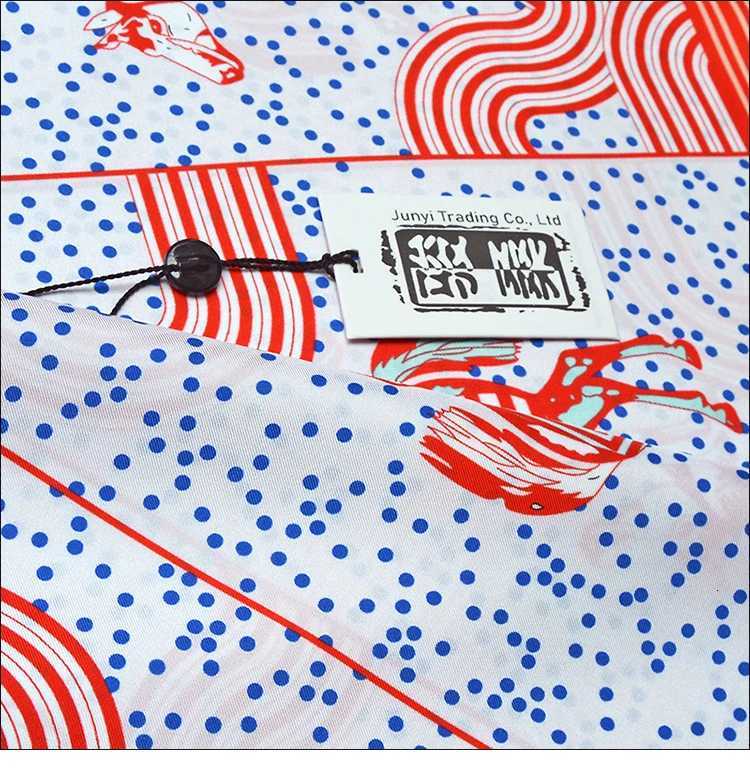 Luxury Sunscreen Headscarf M90F134-2 Coarse twill easy to shape 90 90 silk square scarf spray painting process hand rolled edge Y251208