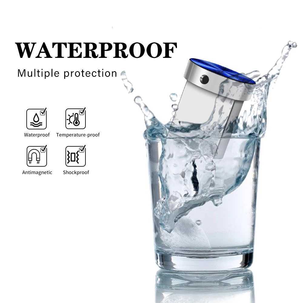 er Mini USB Flash Drives 128GB Metal Pen Drive 64GB Waterproof Memory Stick 32GB Red e Silver Pendrive 16GB Real Capacity C251209