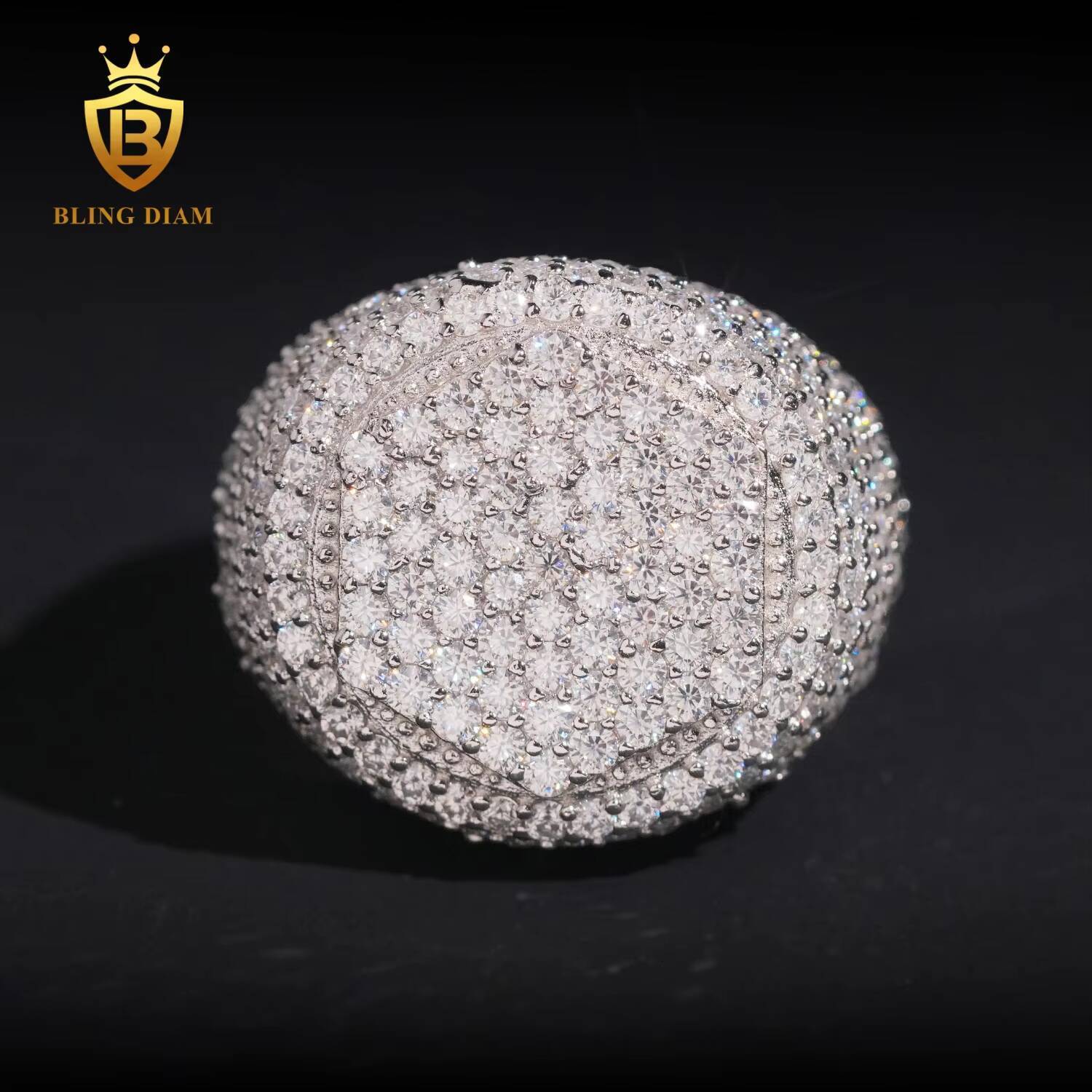 New Fashion Hot Selling Pass Diamond Tester GRA Certificate Sterling Silver 925 Iced Out Ring Mens Moissanite Hip Hop Ring