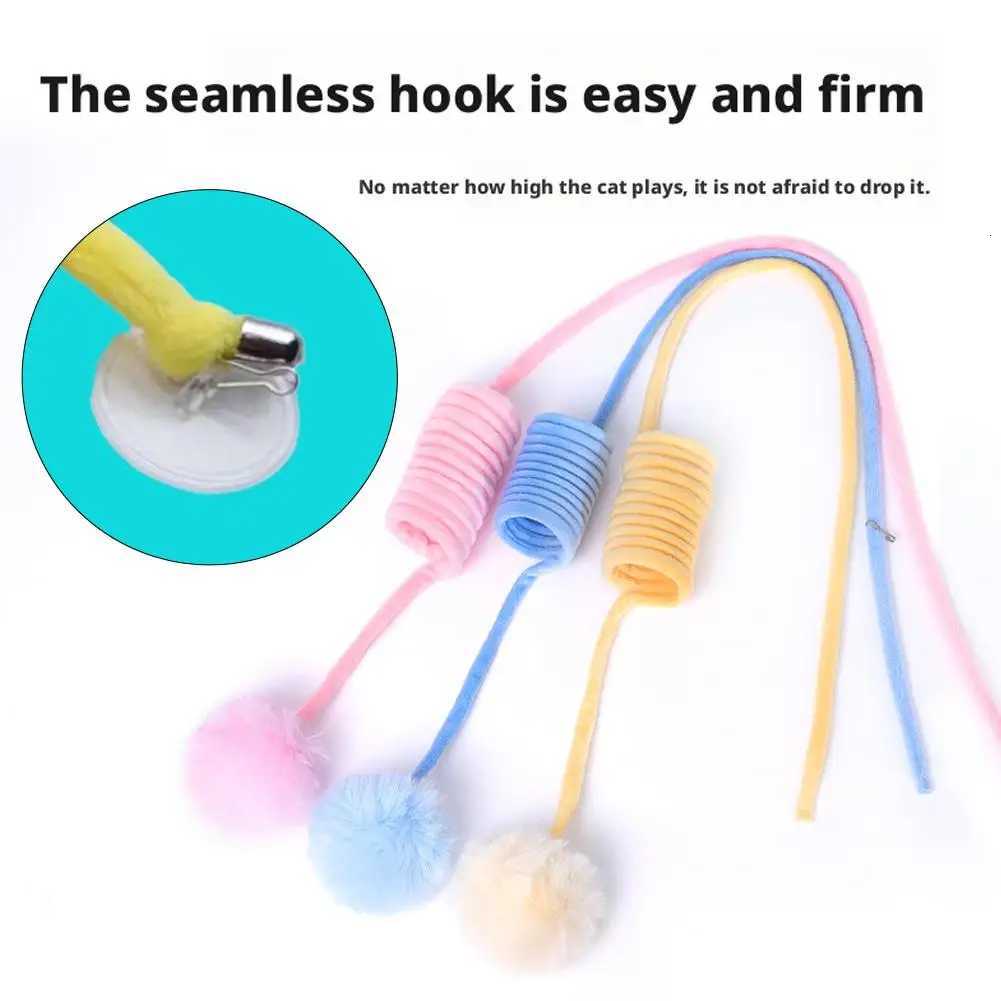 Interactive Cat Toy Funny Cat Stick Plush Spring Ball Self-Hey Hanging Door Kitten Toy Cats Kittens Play Training Toys Supplies M251209