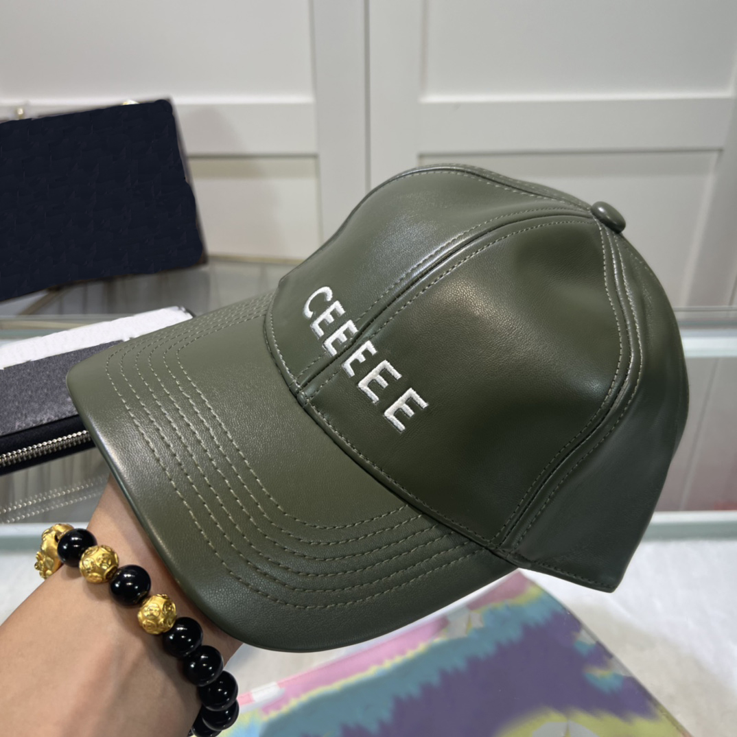 Casquette Unisex Luxury Baseball Cap Men's hat Leather Material Letter Embroidery Adjustable Daily Outdoor Sunshade Wearing